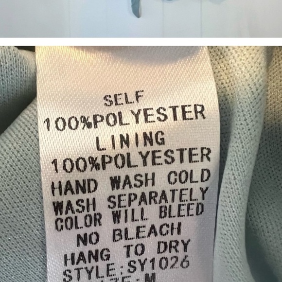 She and Sky Gauzy Layered Baby Blue One Piece Romper Shorts Tie Waist Size L - Picture 4 of 9